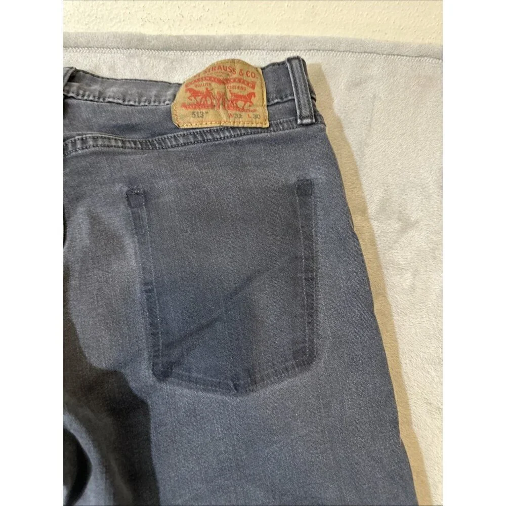 Levi’s 513 Slim Straight Jeans Gray Wash Men’s 32x30